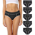Miniatyrbillede 1 af 5: Kvinder Bomuld Stretch Trusser Komfortable Mid Waist Briefs Kvinder Åndbar