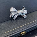 Pikkukuva 1 / 5: Sormukset Sterling Silver Color Bow Bow Bow Bow Zircon Ring Naiset Fa