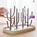 Miniatyrbilde 1 av 5: Flasketørker, Treflasketørker, Tømmer opptil 8 flasker, Barnepass, Avtakbar dryppskål, Praktisk og smart design,dris
