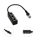Miniatyrbild 2 av 5: RJ45 Ethernet-kabeldelare, 1 till 3 kabel Ethernet-delare lämplig för S