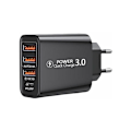 Pikkukuva 1 / 5: Nopea lataus 3.0 USB-seinälaturi ja USB C -kaapeli, QC 3.0 30W/6A 4 portin nopea