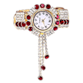 Miniatyrbillede 1 af 5: Kvindernes Fuld Diamant Legering Mode Ur Kreative Kvast Quartz Armbåndsur Kvinder