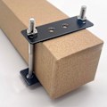 Miniatyrbillede 3 af 4: Perforeret Plade Flad Samlings Plader Reparationsforbindelse - 2 stk 75x25mm Metal Flad Ret Fixeringsbeslag til Samling, Fastgørelse og Reparation af Møbler (B
