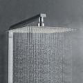 Miniatyrbilde 4 av 5: Dusjhode i rustfritt stål - Vannbesparende dusj, firkantet dusjhode Universal Rain Shower Head Thread, 360° roterbar, 30° tilt