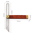 Pikkukuva 1 / 4: Ruostumaton teräs ja puu Carpenter Bevel 203mm Shank Bevel 0 - 360 astetta