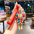 Miniatyrbild 2 av 5: 2 st Cirkus Nyckelring, Clown Nyckelring, Silikon Clown Hänge, Cartoon Nyckelring för Pojkar Flickor Cirkus Karneval Festgåvor