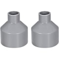 Miniatyrbild 1 av 5: 50mm x 20mm Reducer PVC-rörkoppling Koppling nav till nav Koppling Grå 2 st