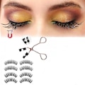 Miniatyrbild 2 av 5: Magnetiska ögonfransar utan eyeliner Återanvändbara falska ögonfransar med klämma