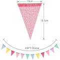 Miniatyrbillede 5 af 5: Stof Vimpel Banner Imiteret Linned Vimpel Farverig Vandtæt Vimpel Flag 2stk