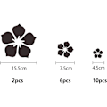 Miniatyrbillede 2 af 5: 18 Stykker Vægstickers Blomster Deko Stue Moderne Hjem Dekoration Teen Pige Soveværelse Spejl Vægstickers