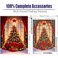 Miniatyrbild 2 av 5: Juldiamantmålning Kit - Julgran Diamantkonst för Vuxna, Julgran Gemmålning Hantverk för Vuxna Hemvägg Dekoration, DIY 5D Gem Art C