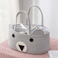 Miniatyrbillede 3 af 3: Baby Ble Caddy Organizer 100% Bomuldslærred Stilful Reb Børneværelse Bærbar