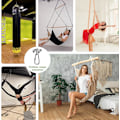 Miniatyrbilde 2 av 5: Takkrok, Hengekøye for Hengekøyer, Svinger og Tilbehør, Slagposeholder, Maksimal Bæreevne 450 kg med 360° Rotasjonsdesign.