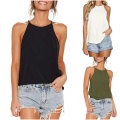 Miniatyrbilde 5 av 5: Womens Tops Sleeveless Halter  Summer Basic Tee Shirts  Tank Tops Beach Blouses XL