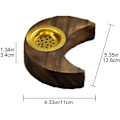 Miniatyrbillede 5 af 5: Træmåneformet røgelsesbrænder Ornament Ornament Ramadan Crescent Røgelse