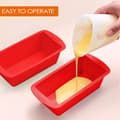 Miniatyrbilde 3 av 5: 2 Stykker Kakeform, Kakeform, Silikonform, Brødform, Rektangulær Silikonform, Non-Stick Silikon Kakeform kompatibel Baking Brød, Kaker, Toa