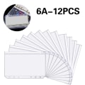 Miniatyrbild 1 av 5: Pärmficka Lösbladspåsar A6 Pärm Dragkedjemapp Plast 12PCS