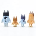 Pikkukuva 4 / 4: Bluey-malli koristeet Pentu Bingo Perhe 8-pakkaus nivelletty Chara