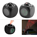 Miniatyrbillede 2 af 5: Projektionsvækkeur, Projektionsdigitalvækkeur, Vækkeur med indendørs temperaturvisning LCD-skærm og projektion, usb