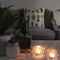 Pikkukuva 5 / 5: (6 kpl) Pyöreät kristalliset tealight-pidikkeet, kodin juhlien hääidea