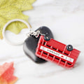 Miniatyrbilde 4 av 5: 4 stk Nøkkelring Dobbeltdekkerbuss Telefonboks Design Souvenir Nøkkelring Reiseminner