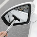 Miniatyrbillede 2 af 5: Teleskopisk bakspejl squeegee indtrækkelig dobbeltsidet stang vinduesrenser squeegee visker børste glas rengøringsværktøj sort