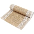 Pikkukuva 1 / 5: Jute- ja pitsipöytäliina, sopii häihin, festivaaleihin ja juhlakoristeisiin, 30 x 27