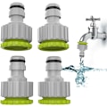 Miniatyrbilde 4 av 5: 4PCS Hagekran Kobling Tappemontering, Slangekoblingssett for Hage Irr