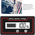 Miniatyrbild 4 av 4: Batterimätare, 12V 24V 36V 48V 72V 84V Batterikapacitet Voltmeter med Ljuslarm, Professionell DC Batterimonitor Mätare för Elfordon(Vit)