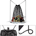 Miniatyrbild 4 av 5: Mesh Ryggsäck, Mesh Strandväska, Nylon Nätväska, Dragsko Ryggsäck, Strand Ryggsäck, Justerbara Dragskoväskor, för Simning, Dykning, Resor, Gym (45