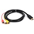 Miniatyrbillede 1 af 5: 3 HDMI til RCA-kabelkonverteradapterkabeltransmitterledning, 1,5 m