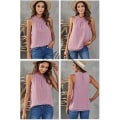 Miniatyrbilde 4 av 4: Kvinners sommerlige halterneck-chiffon singlet, casual ermeløse skjorter bluser XL