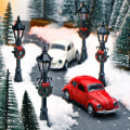 Miniatyrbillede 4 af 5: Julelandsby Tilbehør Jule Mini Gadelampe Modeller