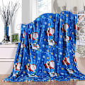 Miniatyrbillede 1 af 2: Elegant Comfort Luksuriøs Super Blød Juletrykte Fleece Tæppe - Juletema Hjemmeindretning Fuzzy Varmt og Hyggeligt Tæpper til Vinter Sengetøj, Sofa og G