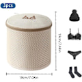 Miniatyrbilde 2 av 5: Undertøy Vaskpose 3-pakning Beige BH Vaskpose Mesh Vaskemaskin Reise Vaskpose Vasknett Egnet for Vask av Undertøy, Sokker