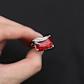 Miniatyrbillede 5 af 5: Skab idé Par af røde krystalmanchetknapper Mode Klassiske skjortemanchetter S