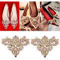 Pikkukuva 3 / 5: 2 kpl Rhinestone Crystal Applique DIY Ommeltava Tekohelmi Patch