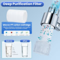 Miniatyrbilde 2 av 5: Splash Filter Sink Faucet Purifier med 8 patroner, 1080° svingbar spray