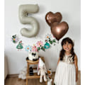 Miniatyrbilde 4 av 5: Brun Hjerteballong, 10 stk Boho Brun Folie Hjerteballong, 18 tommer Sjokolade Khaki Helium Polyester Folie Ballong for Valentinsdag, Forlovelse, Bursdag, B