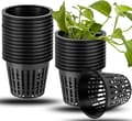 20 st planteringskorgar, svart plast hydroponisk planteringsnätkruka Bask