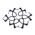 Miniatyrbild 1 av 5: Donner 6 tum gitarr patchkabel gitarr effektpedal kablar guld 6 pack PVC