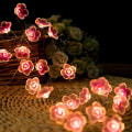 Miniatyrbillede 2 af 5: 20 LED Kirsebærblomst Rosa Batteridrevne Lyskæder til Jul, Pigeværelse, Soveværelse, Indendørs, Udendørs, Bryllup, Valentinsdag