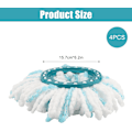 Pikkukuva 2 / 5: 4 kappaletta Leifheit Clean Twist Disc Mop -moppiin sopivat mikrokuituliinat - tehokas puhdistus lialta ja lattianpesu
