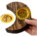 Miniatyrbillede 1 af 5: Træmåneformet røgelsesbrænder Ornament Ornament Ramadan Crescent Røgelse