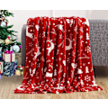 Miniatyrbilde 1 av 3: Elegant Comfort Luksuriøs Supermyk Juletrykte Fleecepledd - Høytidstema Hjemmedekor Fuzzy Varme og Koselige Kast for Vinter Sengetøy, Sofa og G