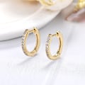 Miniatyrbillede 5 af 5: Forgyldte Cubic Zirconia Manchet Øreringe Stud