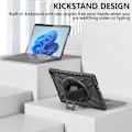 Miniatyrbilde 4 av 5: Gerutek Etui for Microsoft Surface Pro 10/Pro 9 (2024/2022), Heavy Duty Cover med roterende stativ og håndstropp, installerbart tastatur, støtsikkert Pr