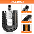 Miniatyrbillede 2 af 6: Cykelpedaler, Foldbare Cykelpedaler til Aluminium med Reflektorer til Bycykler, Foldcykler, Landevejscykler, MTB Cykler, Universelle Foldbare Pedaler