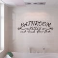 Pikkukuva 1 / 5: 2 kpl kylpyhuoneen seinätarraa Soak Relax Enjoy Kylpyhuoneen säännöt Seinätarrat V