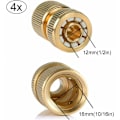 Miniatyrbillede 3 af 5: 4 stk. haveslangekobling messing hurtigkobling 1/2\" vandslangekobling